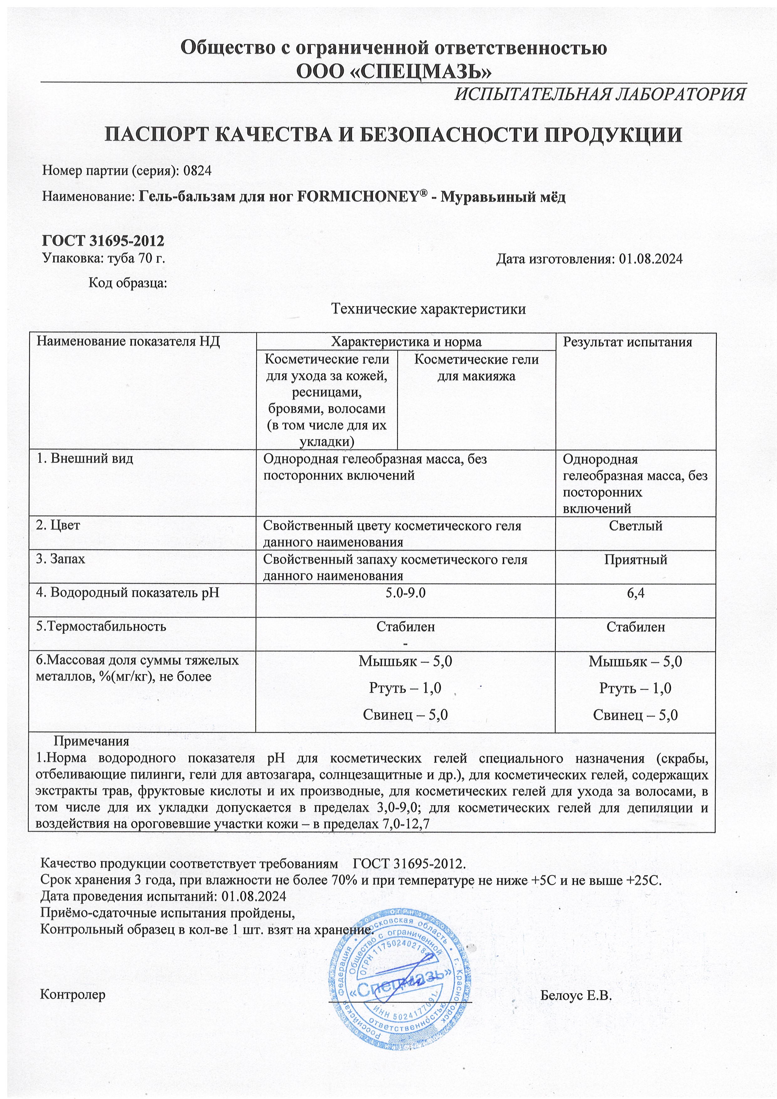 Паспорт №082024